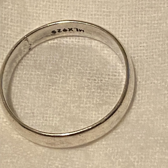 Men’s 925sterling silver band (mlx brand engraved) size 9 - Picture 4 of 6